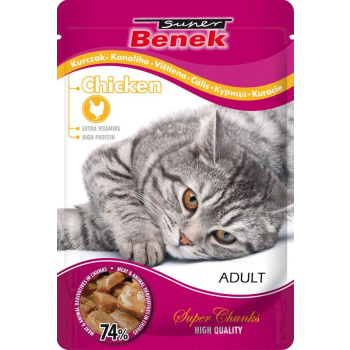 CERTECH Super Benek saszetka dla kota z kawałkami kurczaka w sosie 100 g