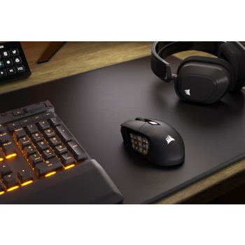 Corsair SCIMITAR ELITE WIRELESS myszka Gaming Po prawej stronie RF Wireless + Bluetooth + USB Type-C Optyczny 26000 DPI
