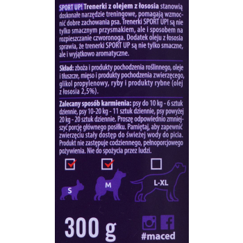 MACED Sport Up! Trenerki z olejem z łososia - przysmak dla psa - 300 g