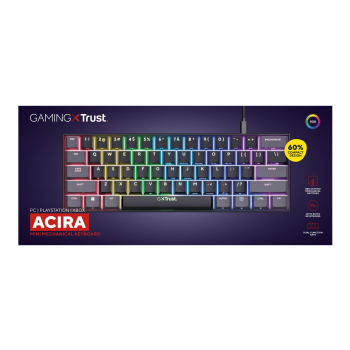 Klawiatura gamingowa TRUST GXT867 Acira Black