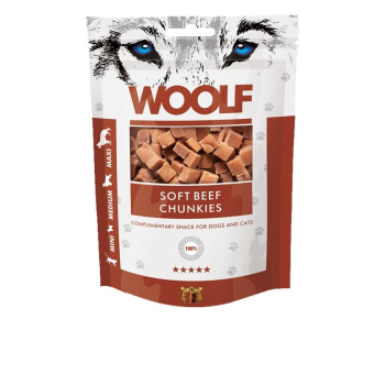 WOOLF Przysmak Soft Beef dla psa CHUNKIES