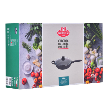 Patelnia BALLARINI Avola sauté z 2 uchwytami i pokrywką tytanowa 28 cm 75002-914-0