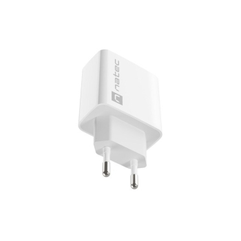 NATEC ŁADOWARKA SIECIOWA RIBERA USB-A 18W BIAŁA NUC-2057