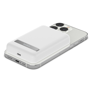 Powerbank bezprzewodowy Belkin BoostCharge Magnetic Wireless Power Bank 5K + Stand MagSafe Compatible 5000mAh 7,5W White