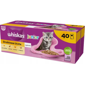 WHISKAS Mokra Karma dla kota Gal Junior Drób 40x85g