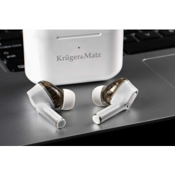 Kruger & Matz Dual Driver M4 PRO Słuchawki douszne TWS stereo Bluetooth białe