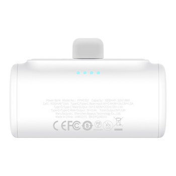 Powerbank Baseus Compact 5000mAh USB-C (biały)