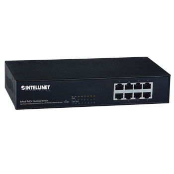 INTELLINET SWITCH ETHERNET 8X 10/100MBPS RJ45 POE/