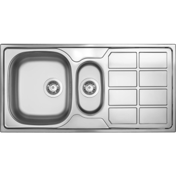 Zlewozmywak stalowy 1.5-komorowy z ociekaczem ZEO_351A 5908212073612