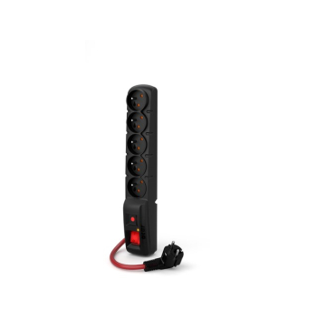 ACAR F5 POWER Czarny 5 x gniazdo sieciowe 230 V 1,5 m