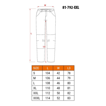NEO tools 81-792-XXL spodnie ochronne Żółty