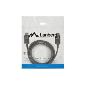 Kabel Lanberg  CA-DPDP-10CC-0018-BK (DisplayPort Męski - DisplayPort Męski; 1,8m; czarny)