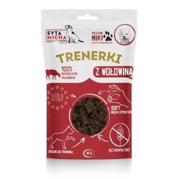 Syta Micha Trenerki  z wołowiną - przysmak dla psa - 80g
