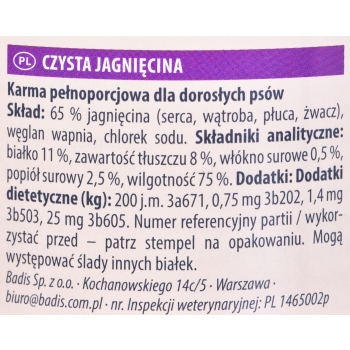 ANIMONDA GranCarno Single Protein jagnięcina - mokra karma dla psa - 400g
