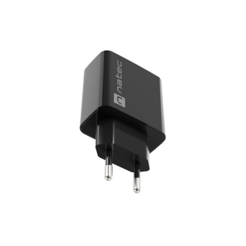 NATEC ŁADOWARKA SIECIOWA RIBERA USB-A 18W CZARNA NUC-2058