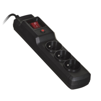 Listwa przeciwprzepięciowa Activejet COMBO 3gn/1,5m/cz (10A; 2300W) 1,5m; kolor czarny