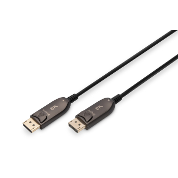 Kabel DP/DP M/M czarny 10m DisplayPort 1.4 Hybrydowy  AOC 8K 60Hz UHD