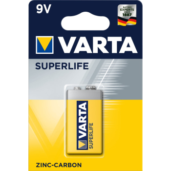 Bateria cynkowo-węglowe VARTA Superlife 9V 6F22 (Zn-C; x 1)