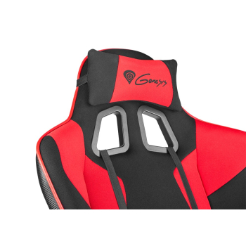 GENESIS SX77 Fotel dla gracza Obite siedzisko Czarny, Czerwony