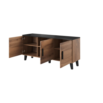 Komoda LOTTA 150 3D wotan + czarny mat