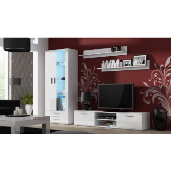 Witryna SOHO S6 2D2S biały/ biały połysk
