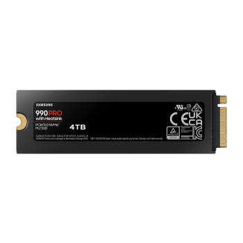 SSD PCIE G4 M.2 NVME 4TB W/HS/990 PRO MZ-V9P4T0CW SAMSUNG