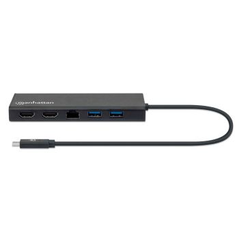 Manhattan 152747 stacja dokująca USB Type-C Czarny