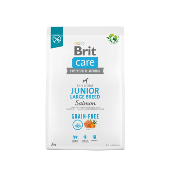 BRIT Care Grain-Free Junior Large Breed Salmon - sucha karma dla psa - 3 kg