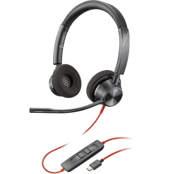 POLY Zestaw słuchawkowy Blackwire 3320 Stereo USB-C z certyfikatem Microsoft Teams + przejściówka USB-C/A