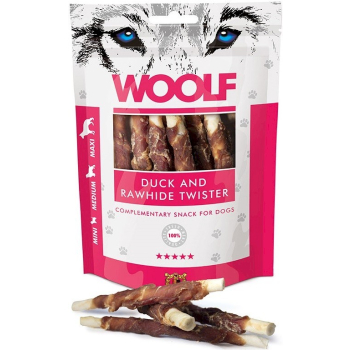 WOOLF Przysmak Duck Rawhide Twister dla psa 100g