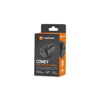 NATEC ŁADOWARKA SAMOCHODOWA CONEY 1X USB 1X USB-C PD 3.0 48W QC3.0 NUC-1980