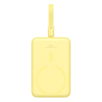 Powerbank Baseus Magnetic Mini Air Wireless 10000mAh 20W+kabel USB C-USB C (żółty)