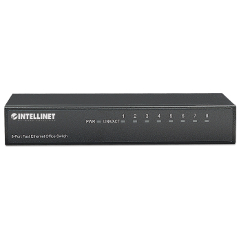 Intellinet 8-Port Fast Ethernet Office Switch Fast Ethernet (10/100) Czarny