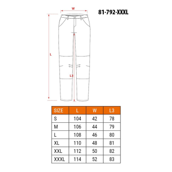 NEO tools 81-792-XXXL spodnie ochronne Żółty