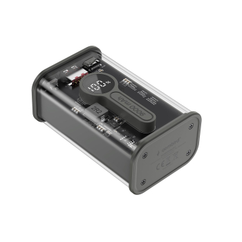 Gembird PB09-TQC3-01 Transparentny power bank QC3.0 z szybkim ładowaniem, 9000 mAh, czarny