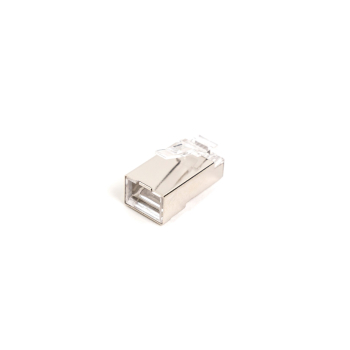 Wtyk RJ45 (8P8C) przelotowy, kat.5e, ekranowany, AWG 26-24, opakowanie 100 szt.