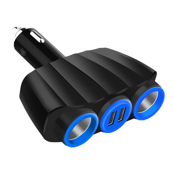 VAKOSS ZASILACZ SAMOCHODOWY TP-3268K, 2X GNIAZDO ZAPALNICZKI + 2X USB