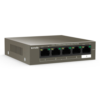 Switch PoE Tenda TEF1105P-4-63W (5x 10/100Mbps)