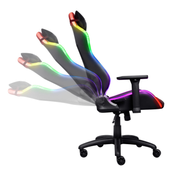 Fotel gamingowy TRUST GXT719 RUYA RGB czarne (25185)