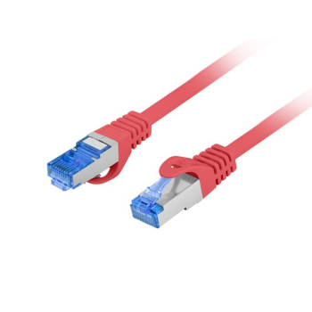 LANBERG PATCHCORD S/FTP KAT.6A 0.5M CZERWONY LSZH CCA (FLUKE PASSED) PCF6A-10CC-0050-R