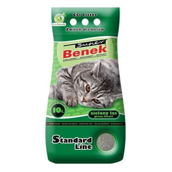 CERTECH Super Benek Standard Zielony Las - żwirek dla kota zbrylający 10 l