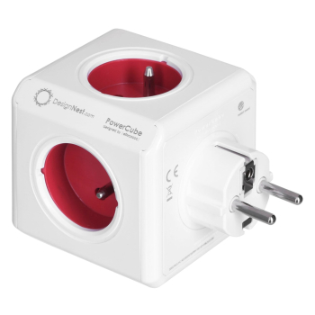 Przedłużacz allocacoc PowerCube Original 2202RD/FROUPC (kolor czerwony)