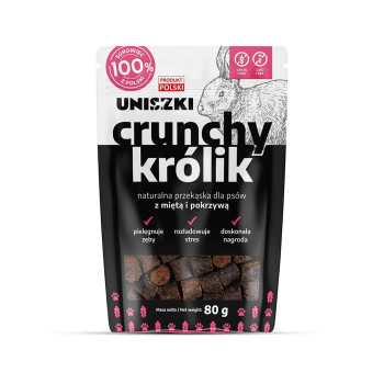 UNISZKI Crunchy królik - Mięta Pokrzywa 80g