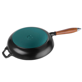 Patelnia żeliwna z drewnianym uchwytem STAUB 40511-951-0 - 24 cm