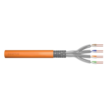 Kabel instalacyjny DIGITUS kat.7, S/FTP, Dca, AWG 23/1, LSOH, 50m, pomarańczowy