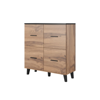 Komoda LOTTA 110 4D wotan + czarny mat