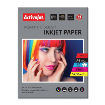 Activejet AP4-230G20 PAPIER FOTO fotograficzny błyszczący (A4; 20 szt.)