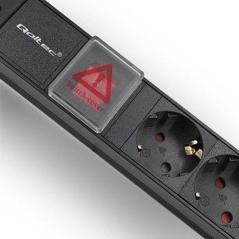 Listwa zasilająca Qoltec do szafy RACK 1U 8 gniazd Schuko (2m) czarna