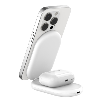 BELKIN ŁADOWARKA MAGSAFE SKŁADANA 2W1 QI2 ZASILACZ BIAŁA