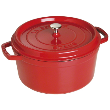 Garnek żeliwny okrągły wysoki STAUB 40501-485-0 - czerwony 4.8 ltr